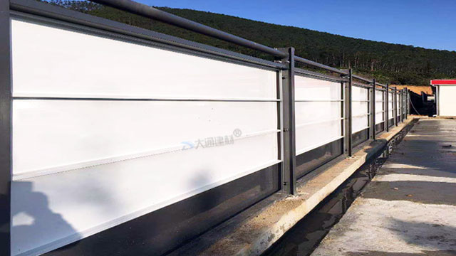 建筑工地防护栏围挡C款-装配式烤漆钢围挡工程案例